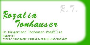 rozalia tonhauser business card